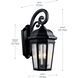 Courtyard 3 Light 22 inch Textured Black Outdoor Wall, X-Large