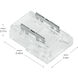 COB Dry Clear 0.45 inch Crimp Connectors, Tape to Wire