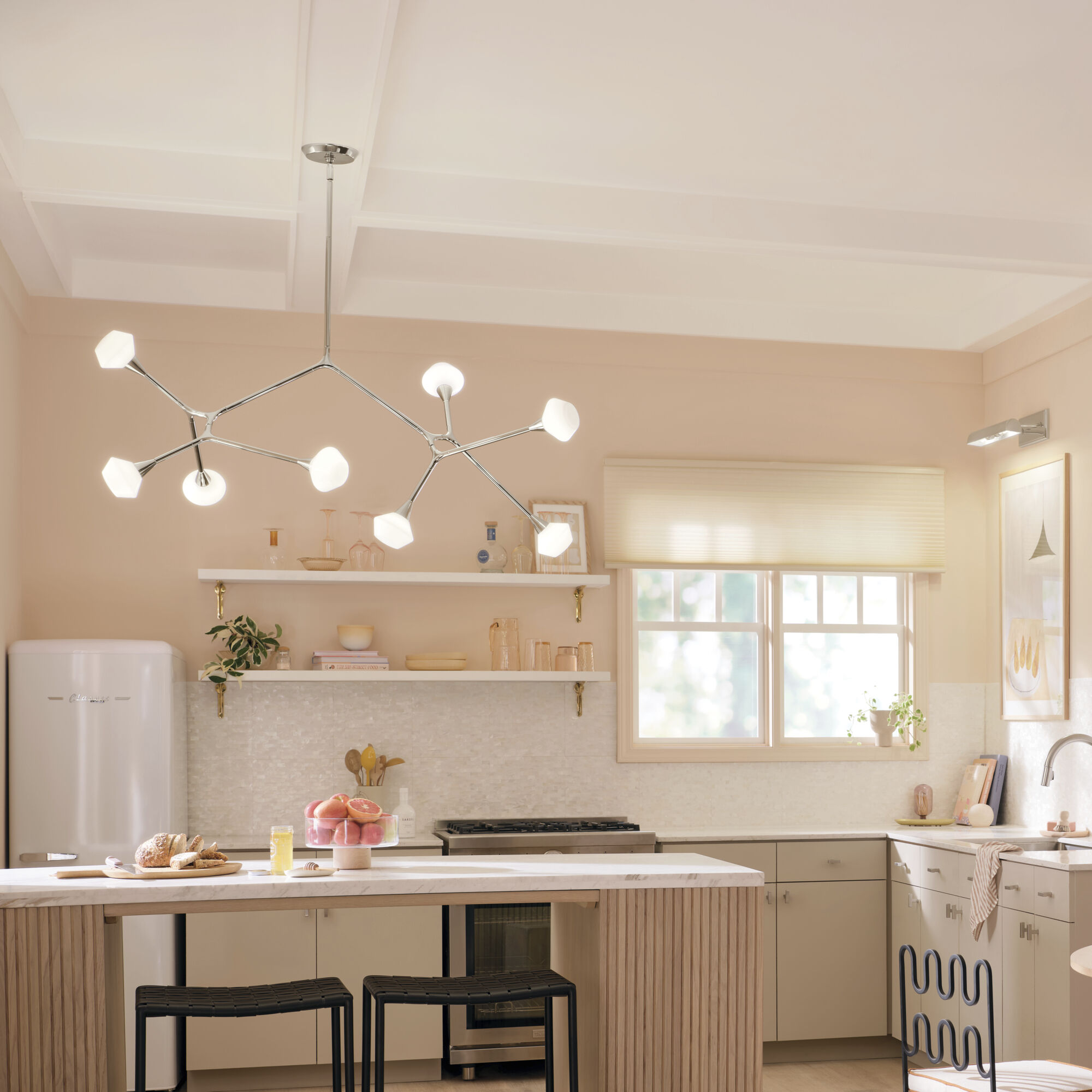 Cassius 8 Light 32 inch Polished Nickel Chandelier Ceiling Light, Convertible