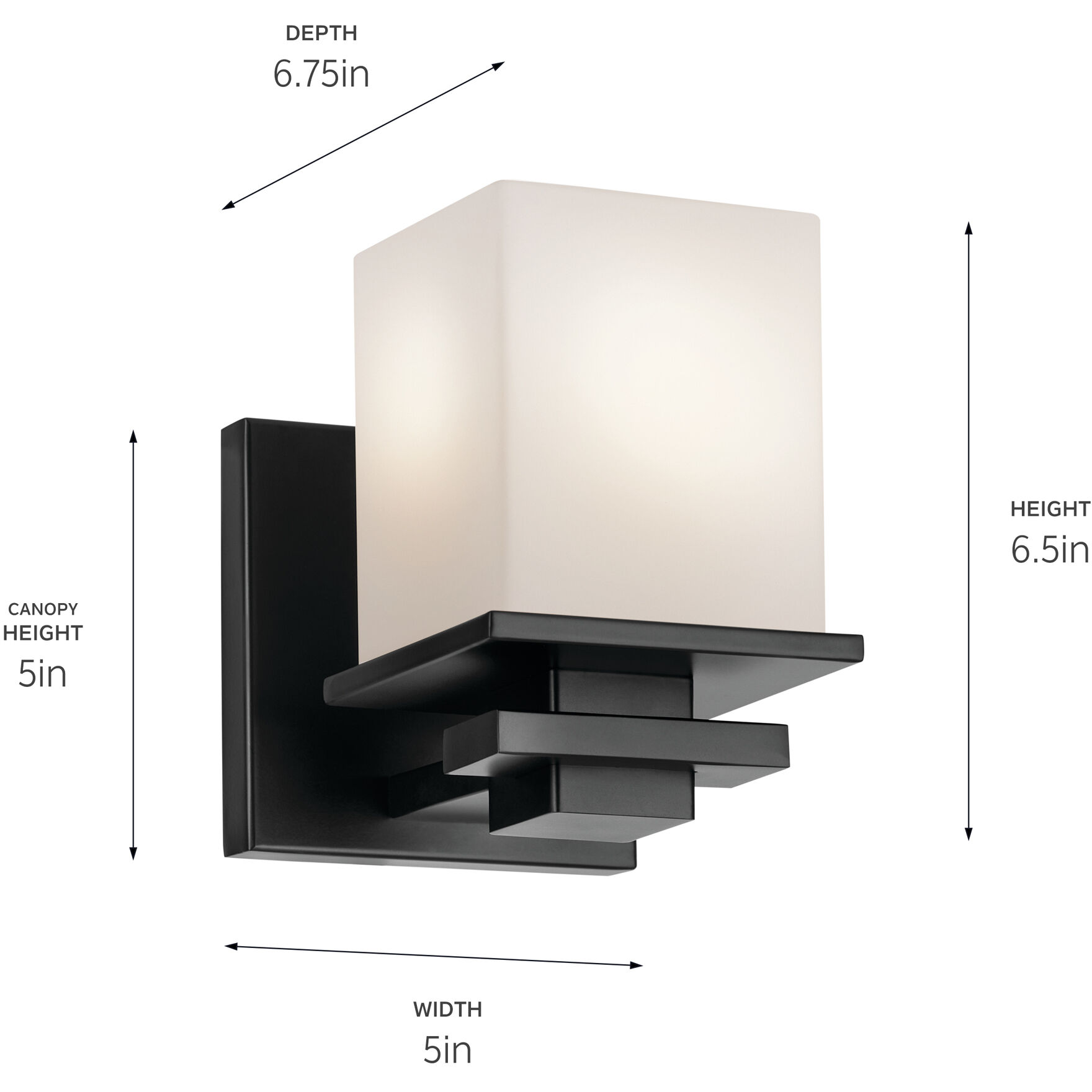 Tully 1 Light 5 inch Black Wall Sconce Wall Light