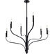 Livadia 6 Light Black Chandelier Ceiling Light, 1 Tier Medium