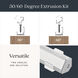 TE Series Silver 48 inch Extrusion Kit, 30 or 60 degree