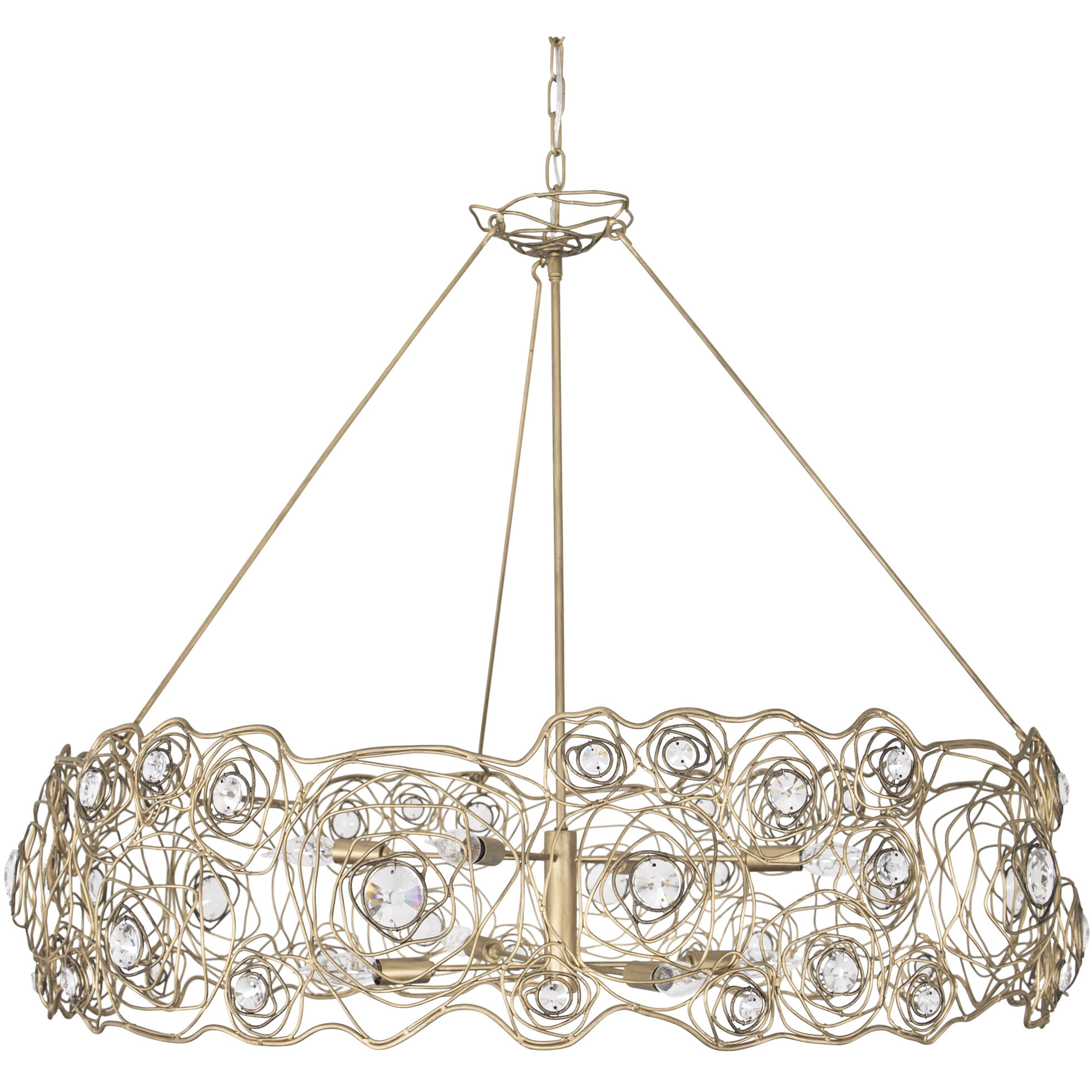 Ethereal Rose 8 Light 40.25 inch Havana Gold Ombre Chandelier Ceiling Light
