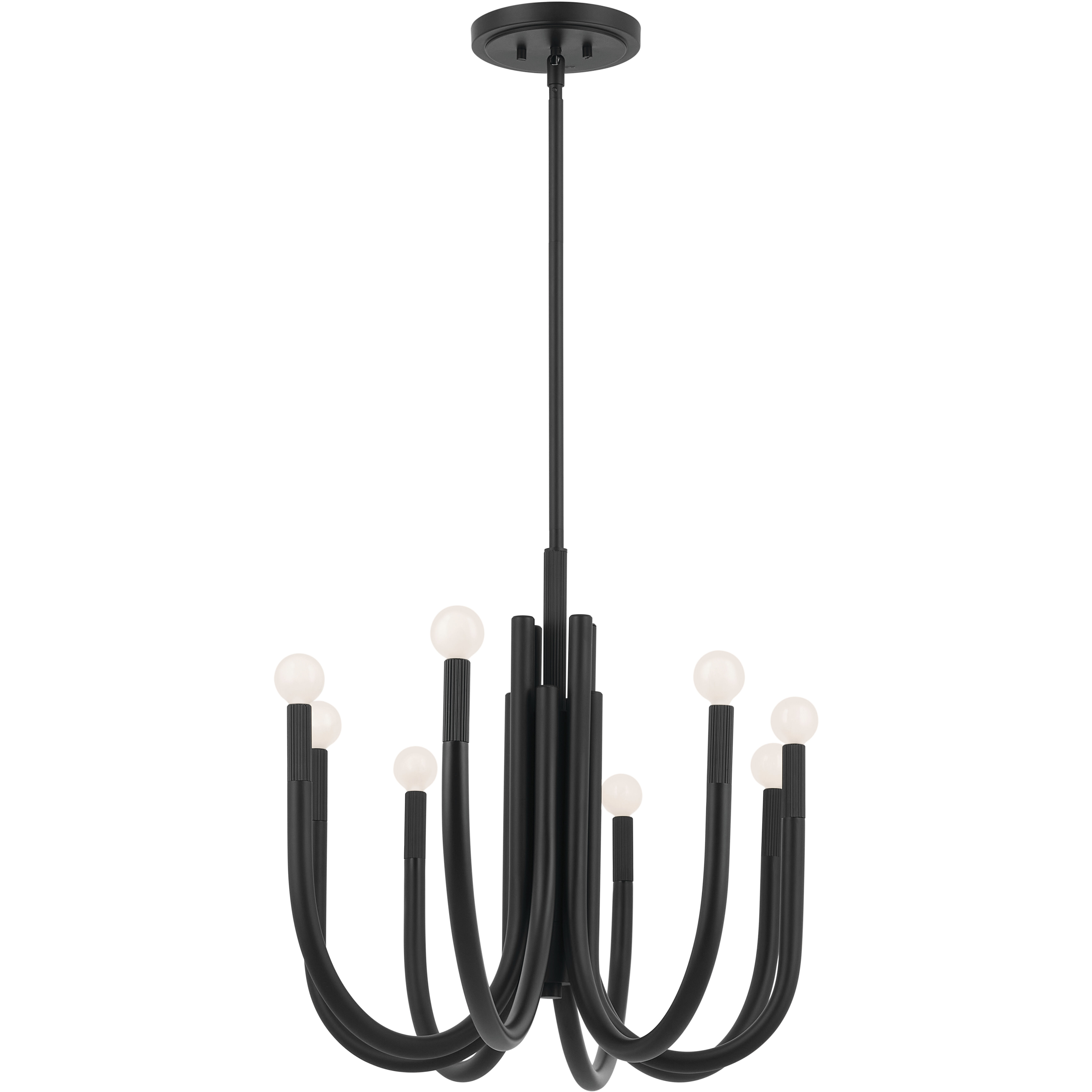 Odensa LED 21 inch Black Oval Chandelier Ceiling Light