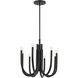 Odensa LED 21 inch Black Oval Chandelier Ceiling Light