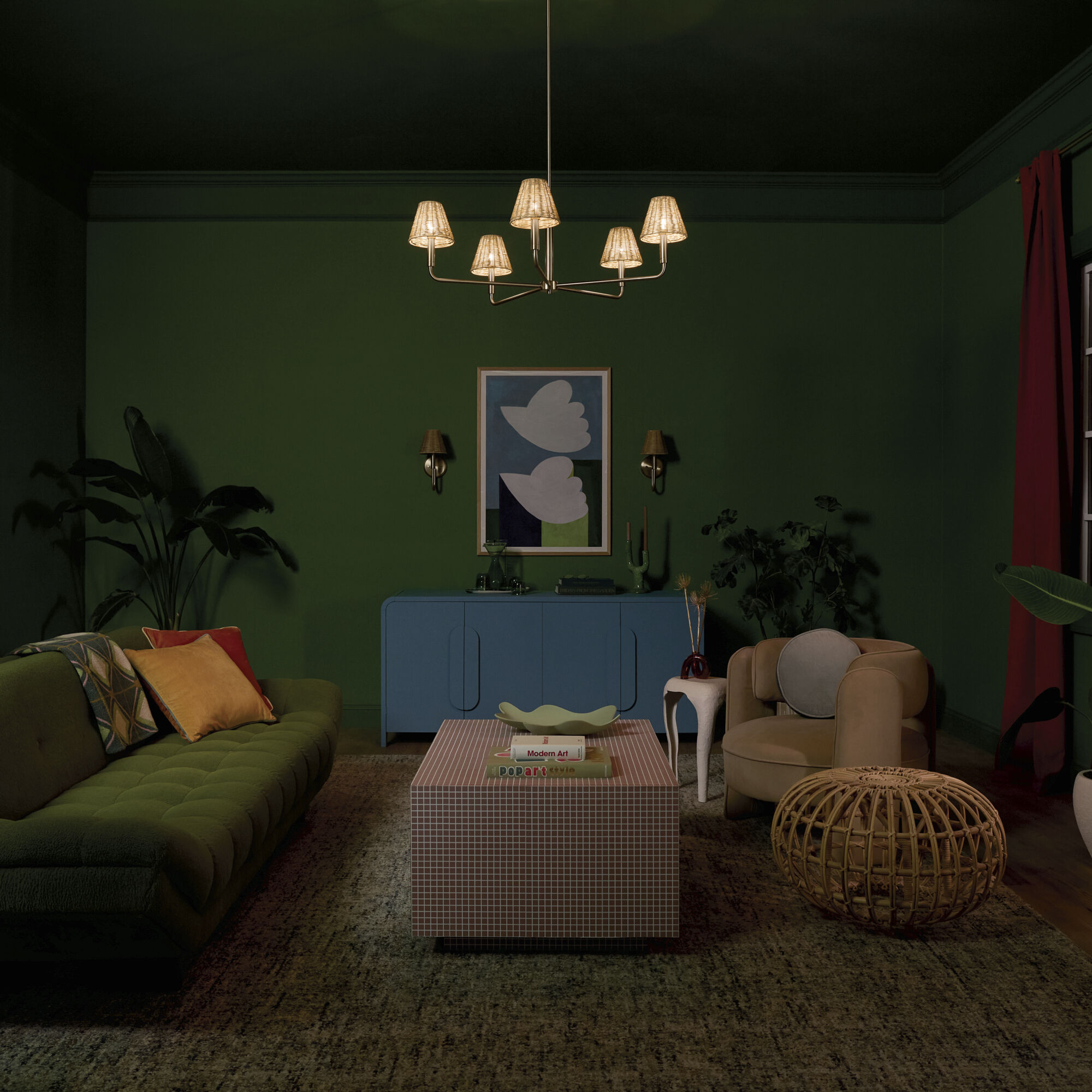 Bekah 5 Light Champagne Bronze Chandelier Ceiling Light