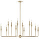 Alvaro 12 Light Champagne Bronze Chandelier Multi Tier Ceiling Light, Multi Tier