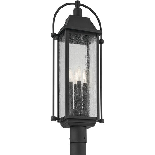 Harbor Row 4 Light 27.25 inch Textured Black Outdoor Post Lantern