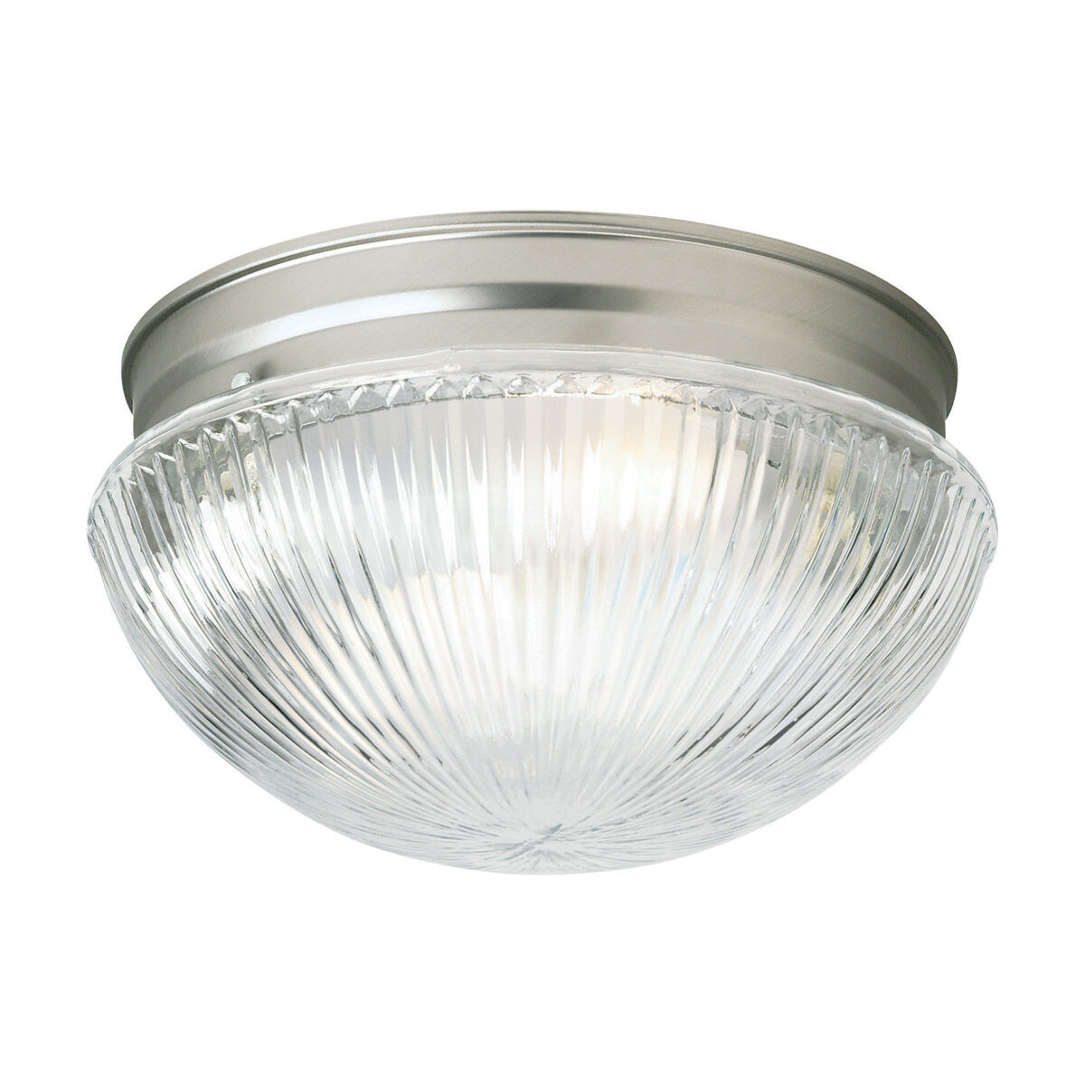 Signature 1 Light 8 inch Brushed Nickel Flush Mount Ceiling Light