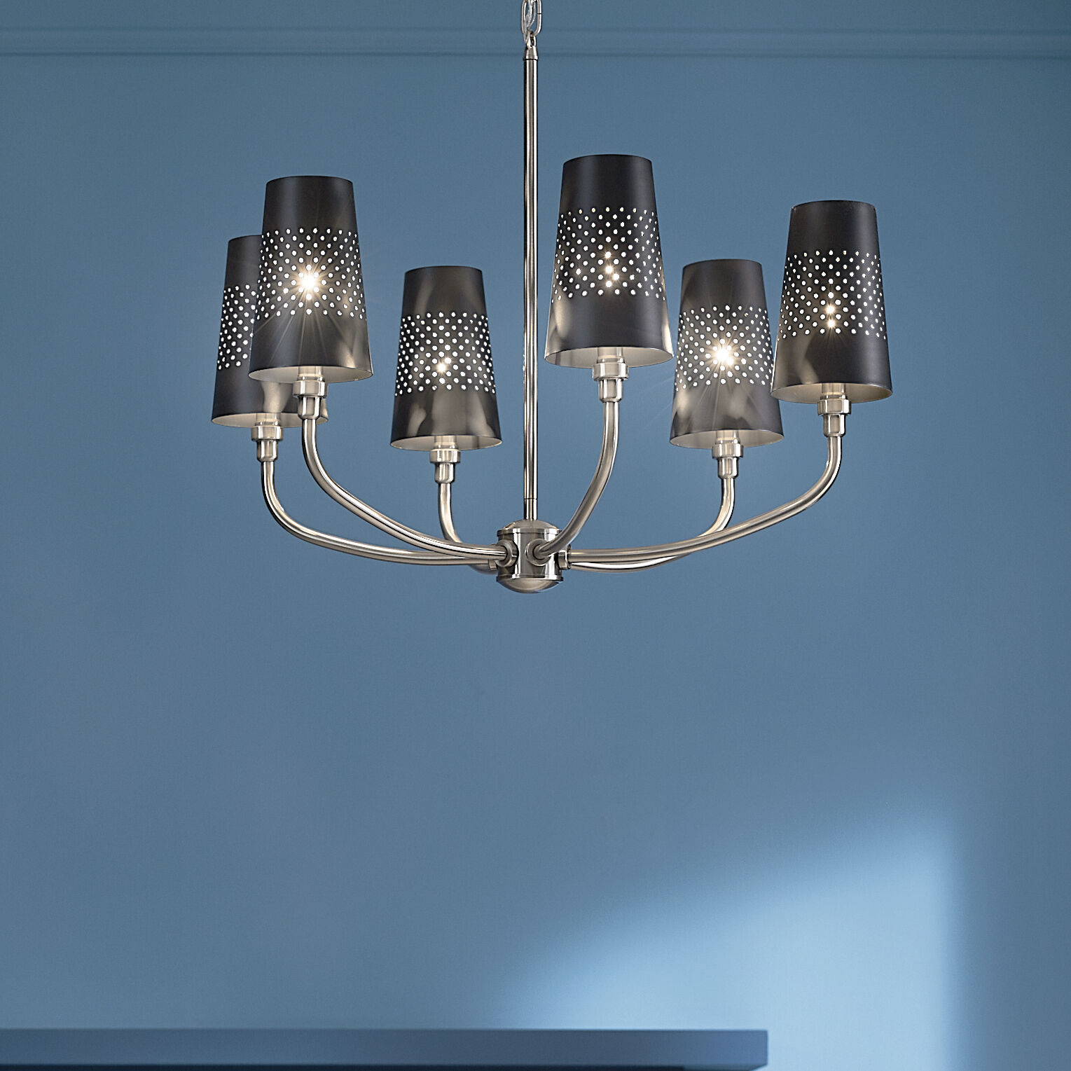 Adeena 6 Light 26.75 inch Classic Pewter Chandelier Ceiling Light