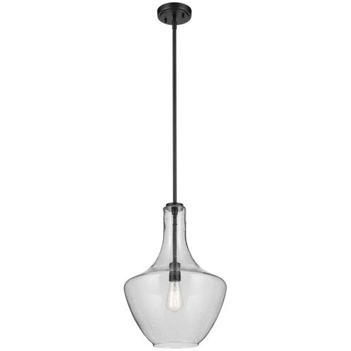 Everly 1 Light Black Pendant Ceiling Light