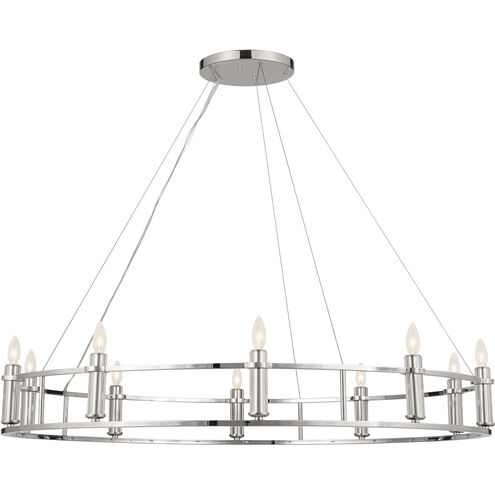 Rosalind 10 Light 50 inch Polished Nickel Chandelier Ceiling Light