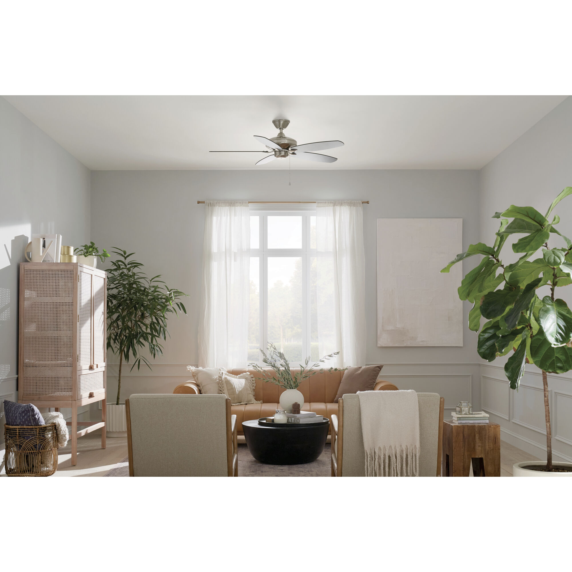 Renew 52 inch Brushed Stainless Steel with Silver Blades Ceiling Fan