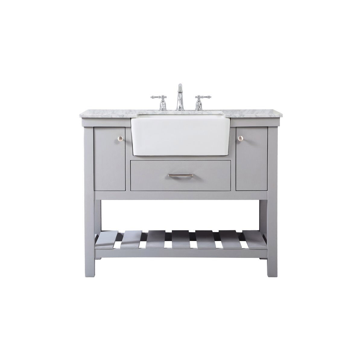 Clement 42 X 22 X 34.13 inch Grey Bathroom Vanity Cabinet