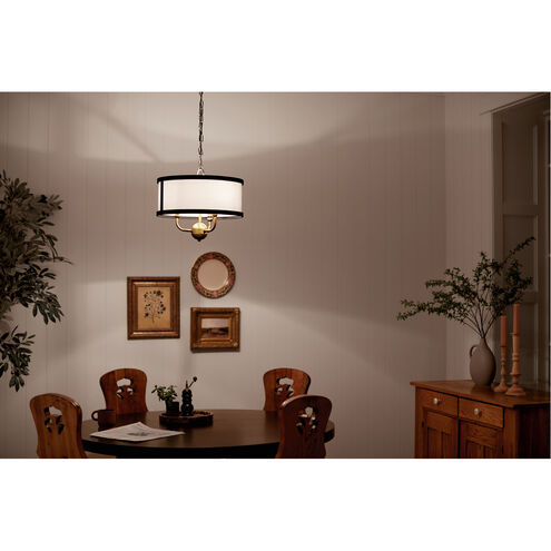 Homestead Heddle 3 Light 16 inch Natural Brass Chandelier Ceiling Light, Heddle