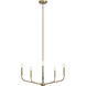 Madden 5 Light Champagne Bronze Chandelier Ceiling Light, 1 Tier Small
