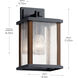 Marimount 1 Light 11 inch Black Outdoor Wall, Small