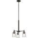 Shailene 3 Light Olde Bronze Mini Chandelier Ceiling Light in Clear