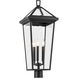 Regence 3 Light 28.75 inch Black Textured Outdoor Post Lantern