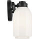 Shae 2 Light 15 inch Black Vanity Light Wall Light