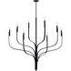 Livadia 8 Light Black Chandelier Ceiling Light, 1 Tier Large