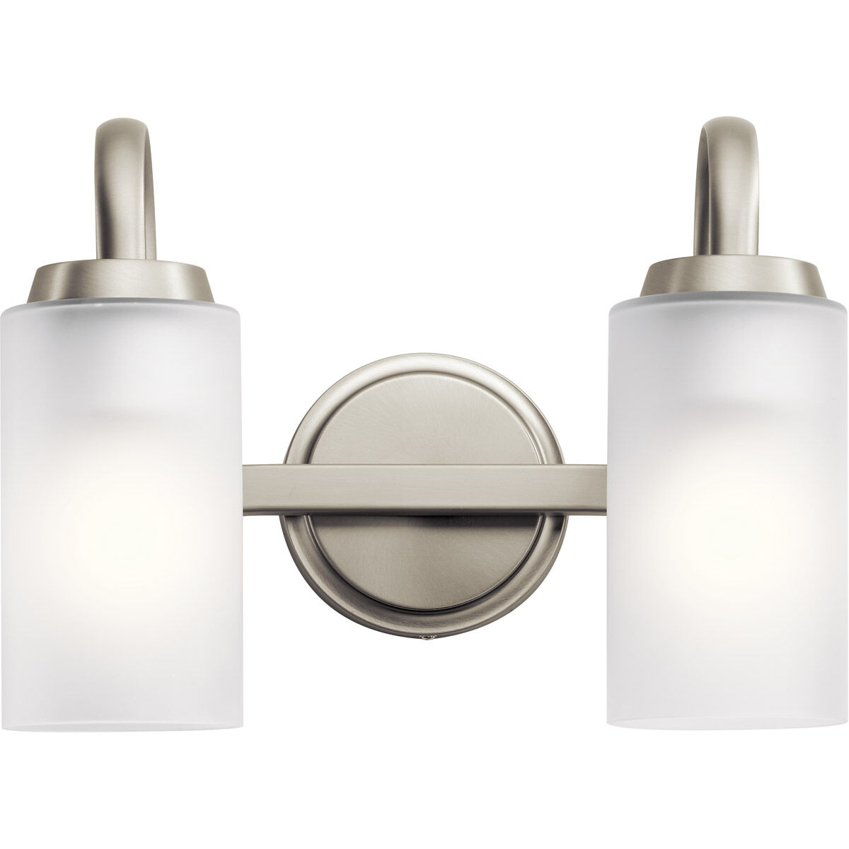 Kennewick 2 Light 13 inch Brushed Nickel Wall Mt Bath 2 Arm Wall Light