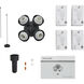 Accessory LED LED Integrated Distressed Black Fan Fitters