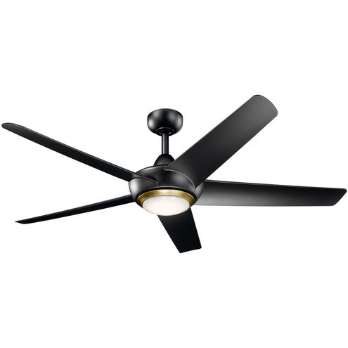 Kapono 52 inch Satin Black Ceiling Fan