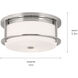 Brit LED 12 inch Polished Nickel Flush Mount Ceiling Light