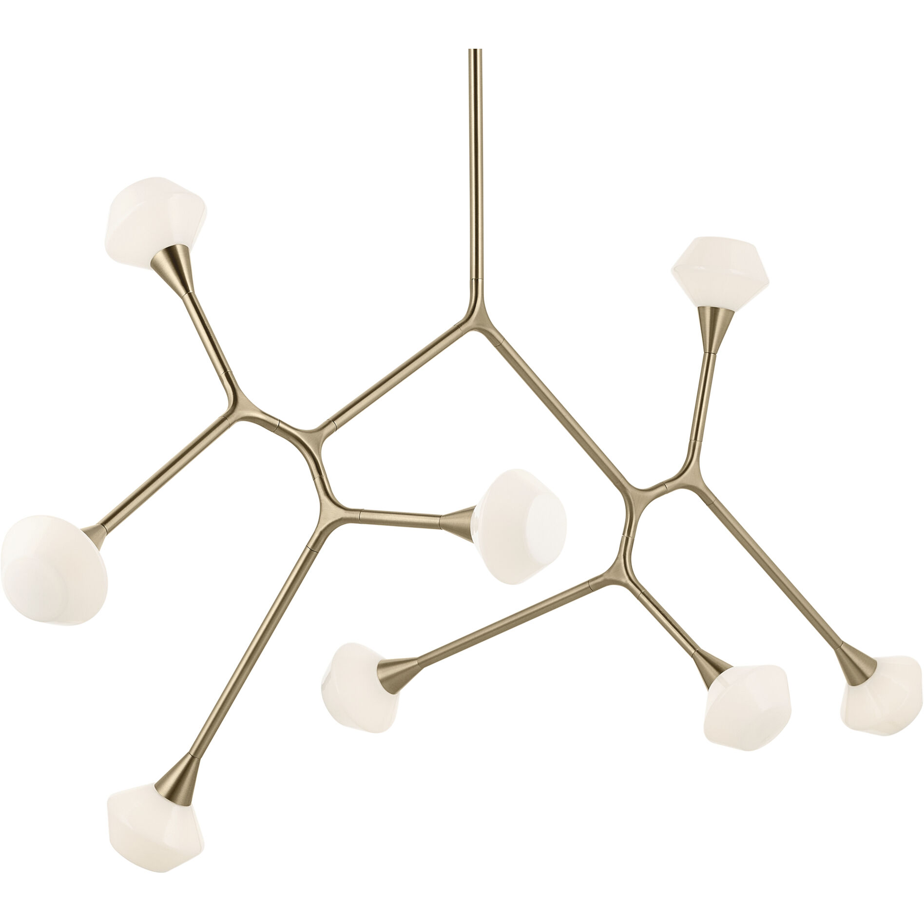 Cassius 8 Light 32 inch Champagne Bronze Chandelier Ceiling Light, Convertible