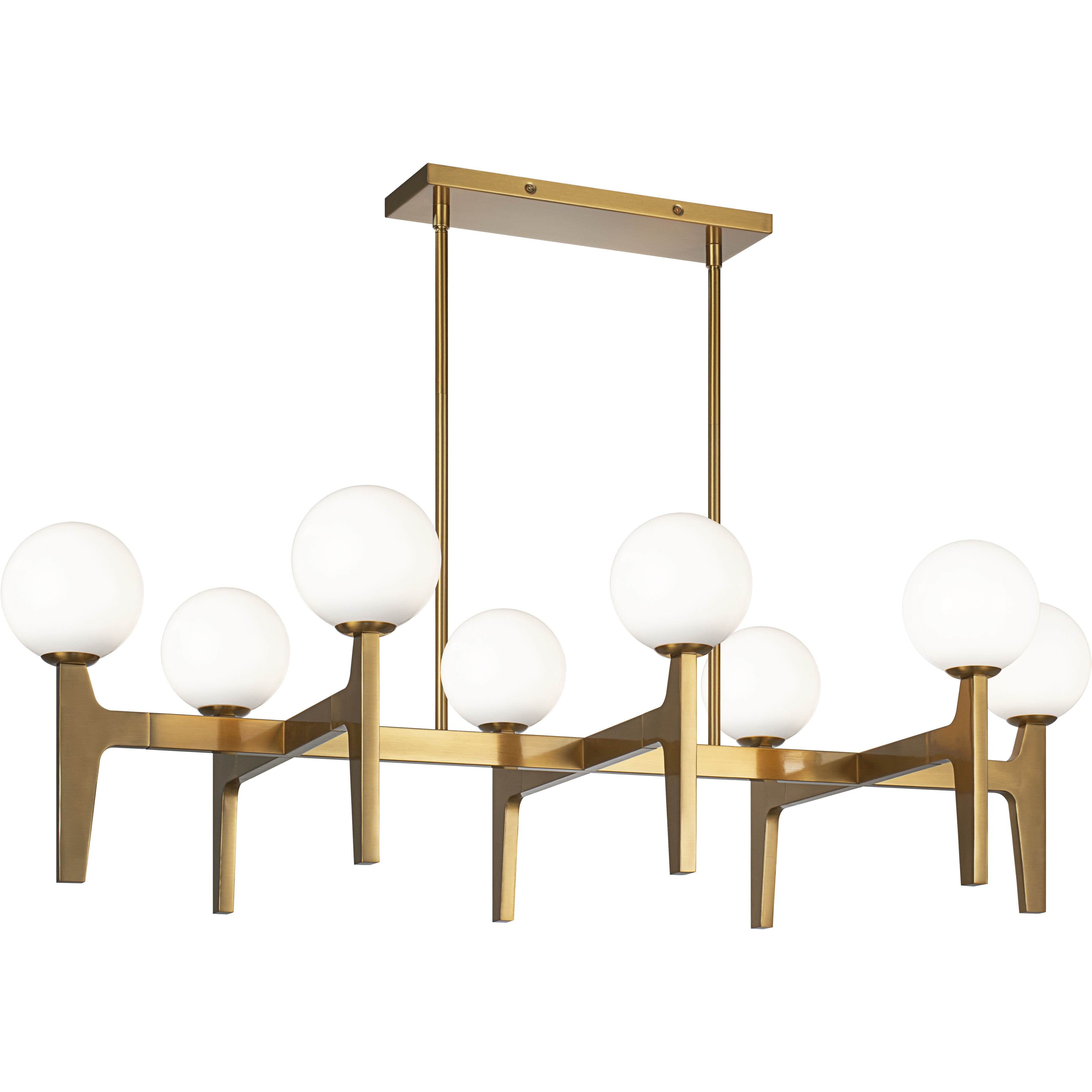 Scriben LED 42 inch Aged Gold Brass Pendant Ceiling Light