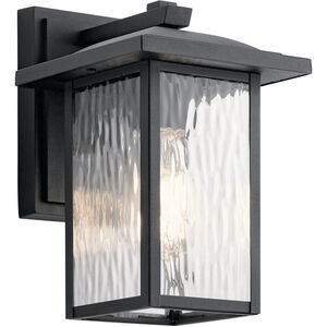 Capanna 1 Light 10 inch Textured Black Outdoor Wall, Small