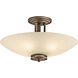 Hendrik 4 Light 24 inch Olde Bronze Semi Flush Light Ceiling Light in Light Umber Etched