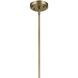 Everly 1 Light Natural Brass Pendant Ceiling Light