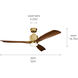 Ridley Ii 52 inch Natural Brass with Cherry Blades Ceiling Fan