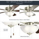 Basics Pro Select 52 inch Brushed Nickel with Walnut Blades Ceiling Fan
