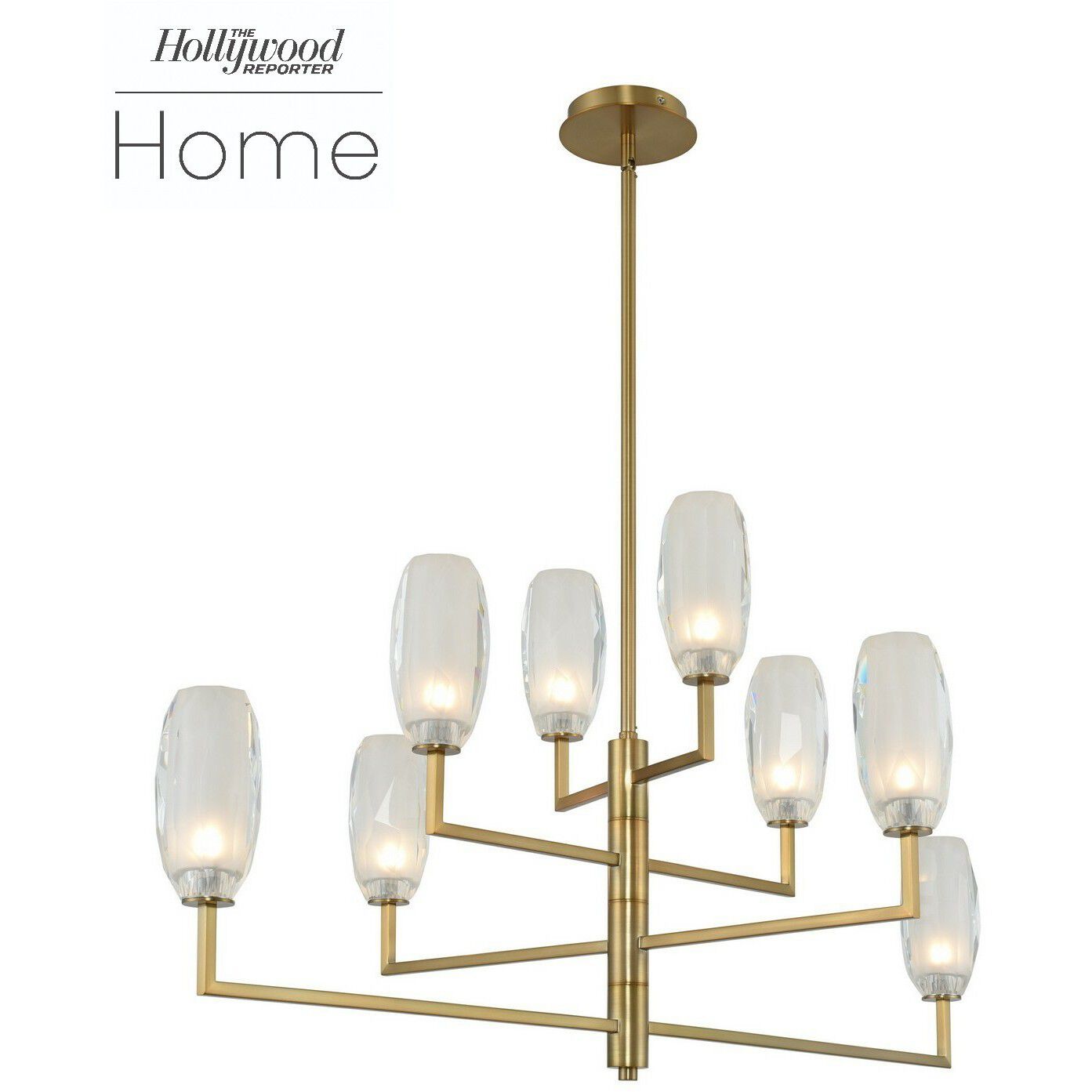 June Island Linear Ceiling Light in Winter Brass
