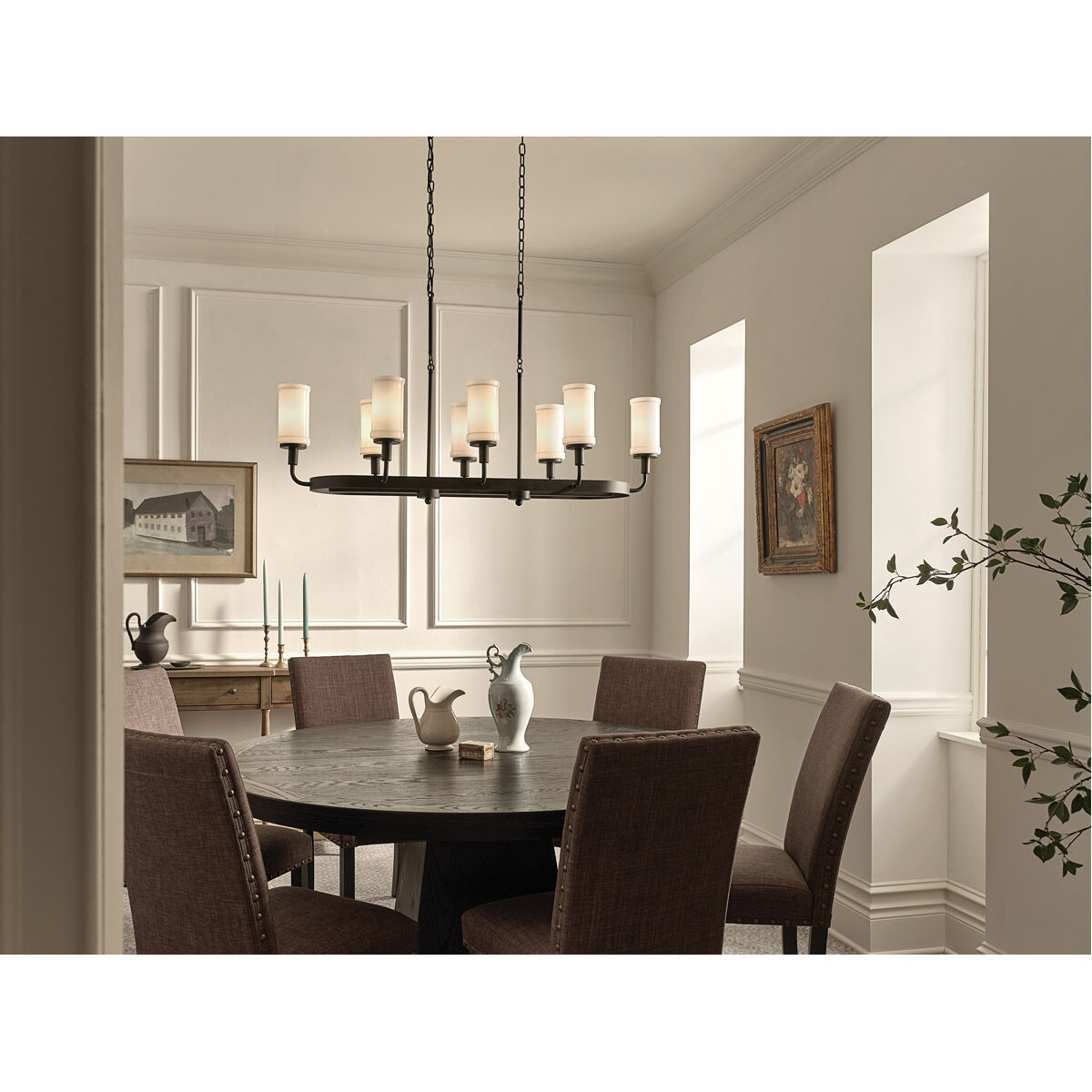 激安アウトレット通販 Vetivene Homestead 52453BKT Kichler 8 Textured inch 18 Light 水着・ラッシュガード
