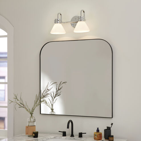 Farum LED 19.25 inch Chrome Bathroom Vanity Light Wall Light