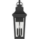 Cleary 3 Light 30 inch Textured Black Outdoor Wall Light