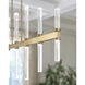 Sycara LED 5 inch Champagne Bronze Chandelier Linear Ceiling Light, Single