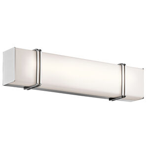 Impello LED 24 inch Chrome Linear Bath Medium Wall Light, Medium