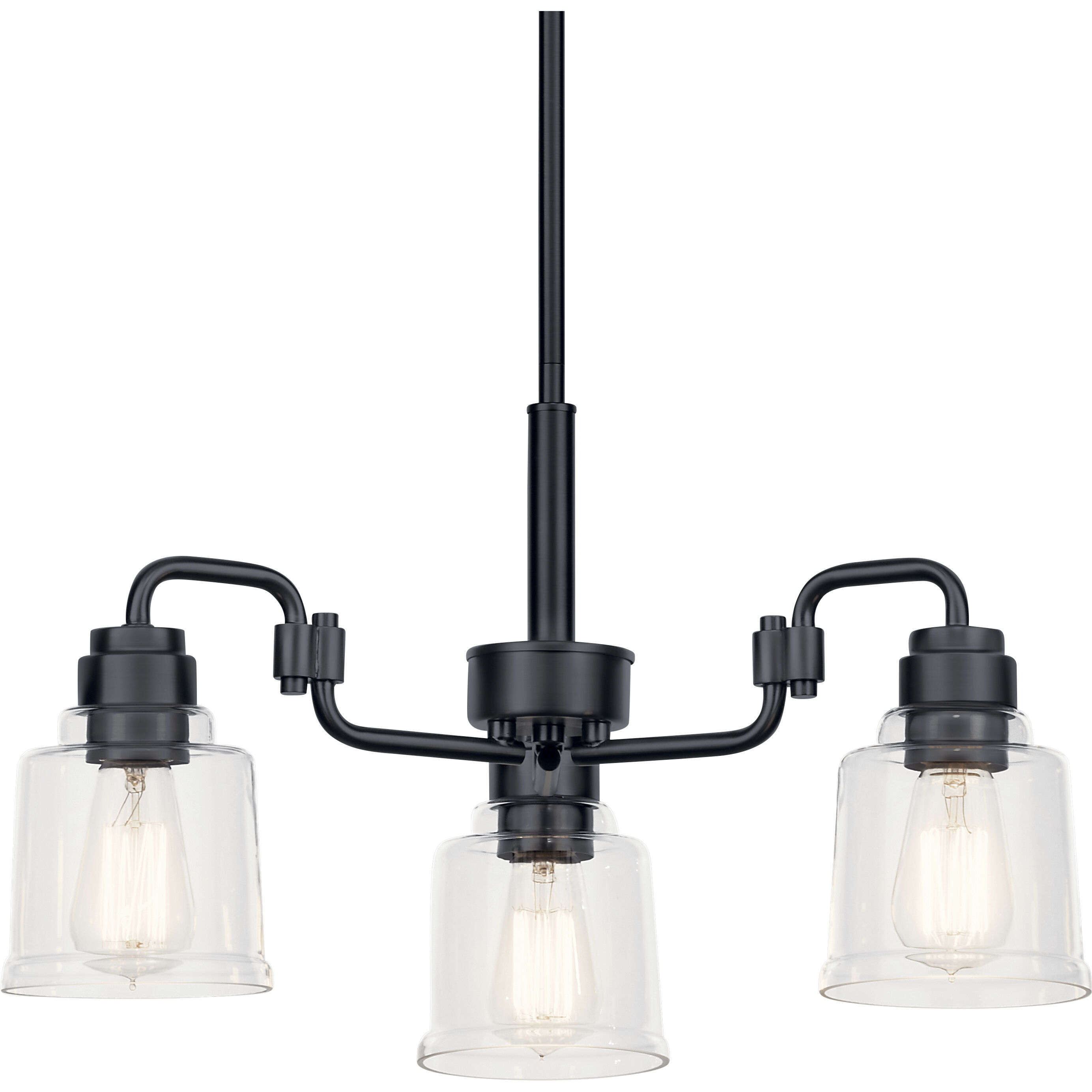 Aivian 3 Light 22.75 inch Black Chandelier Ceiling Light, Small