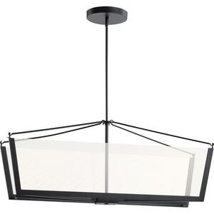 Calters LED 38 inch Black Chandelier Linear (Single) Ceiling Light