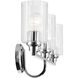 Gioe 3 Light 24.25 inch Chrome Vanity Light Wall Light