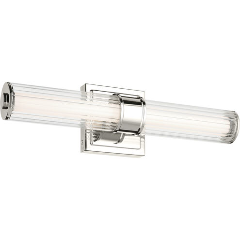 Laurene LED 18.5 inch Polished Nickel Linear Bath Bar Wall Light, Small