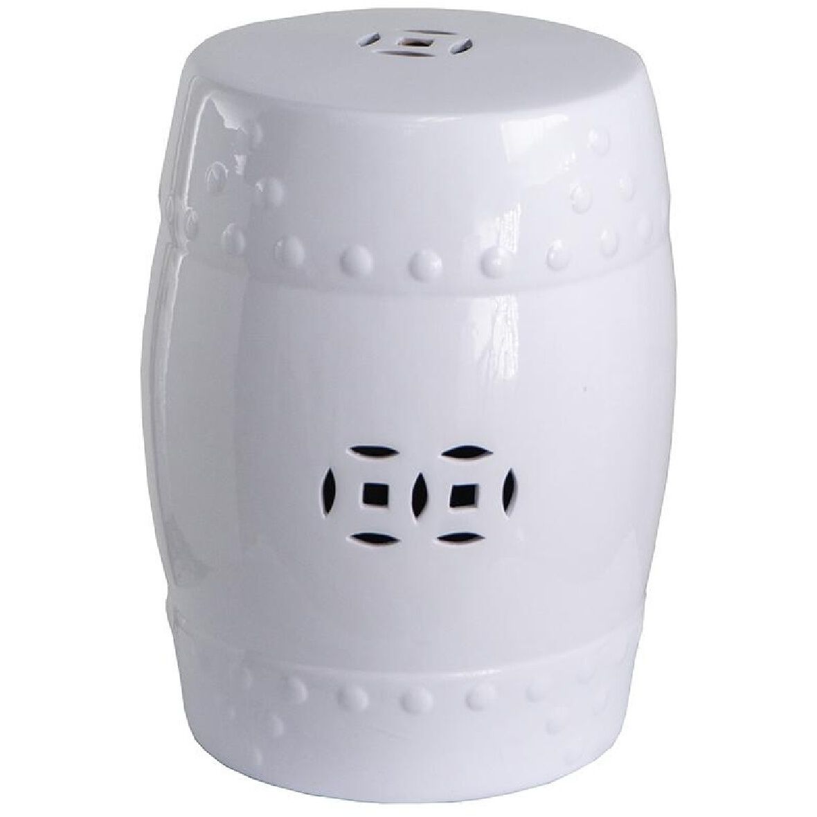 Zella 18 inch White Stool