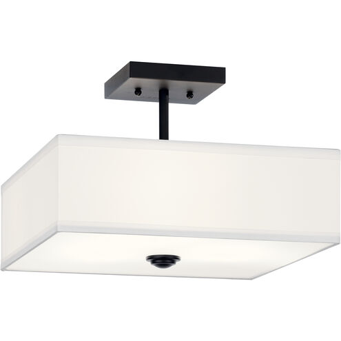 Shailene 3 Light 14 inch Black Semi Flush Mount Ceiling Light