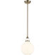 Laria 1 Light Champagne Bronze Pendant Ceiling Light in Opal