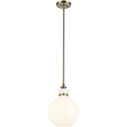 Laria 1 Light Champagne Bronze Pendant Ceiling Light in Opal